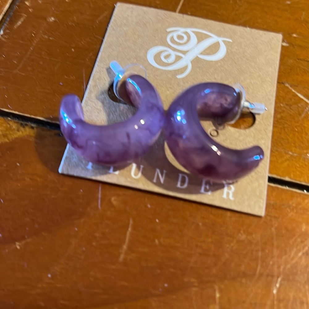 Purple earrings